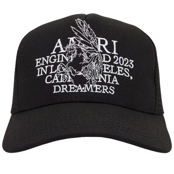 AMIRI Men's Cherub Trucker Cap in Black - Picture 1 of 4